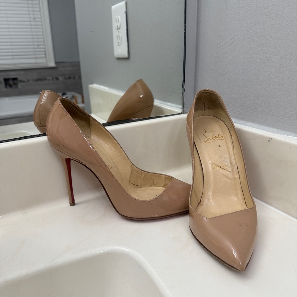 Christian Louboutin Nude Corneille Heels View 3